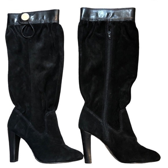 Michael Kors Black Suede Slouch Boot Sz 7 - Picture 4 of 6